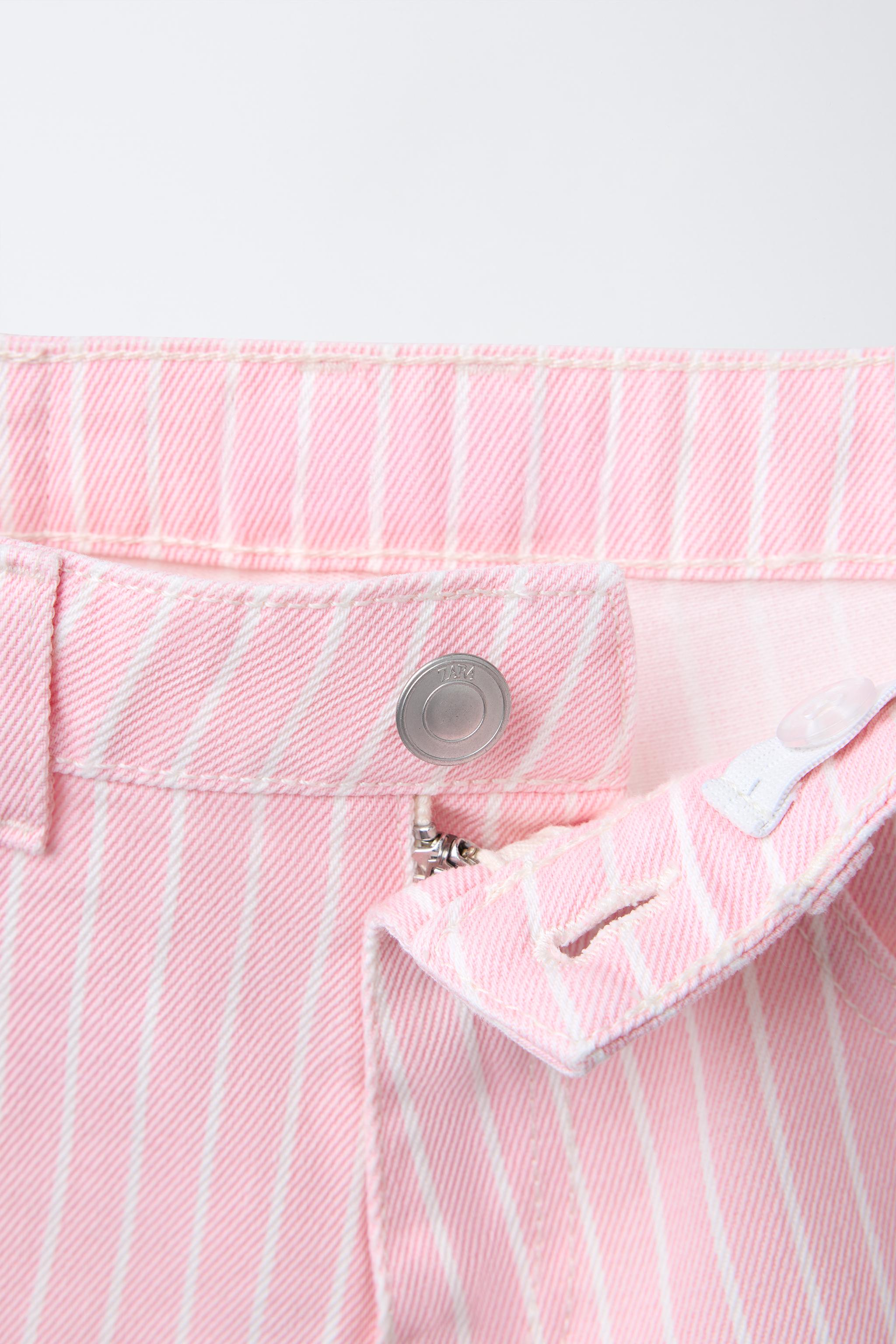 STRIPED DENIM SHORTS